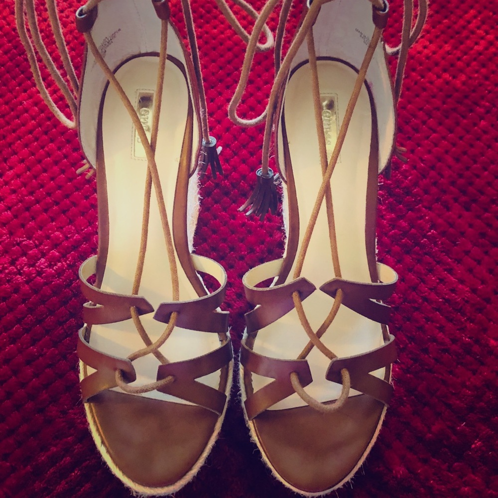 Women’s Guess Tie Up Wedges